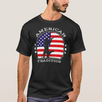 Patriotic American Flag Bird Hunting Dog Classic T-Shirt