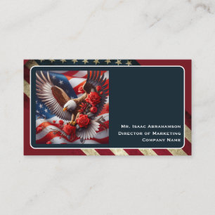 Patriotic American Flag Business Card