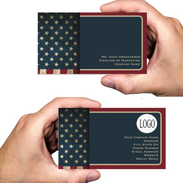 Patriotic American Flag Business Card (Creator Uploaded)