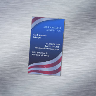 Patriotic American Flag Business Card Magnet