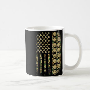 Patriotic american flag camouflage shamrock stPatr Coffee Mug