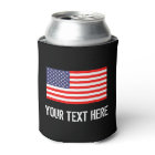 Patriotic American flag can cooler | Personalise