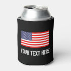 Patriotic American flag can cooler | Personalise