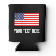 Patriotic American flag can cooler | Personalise