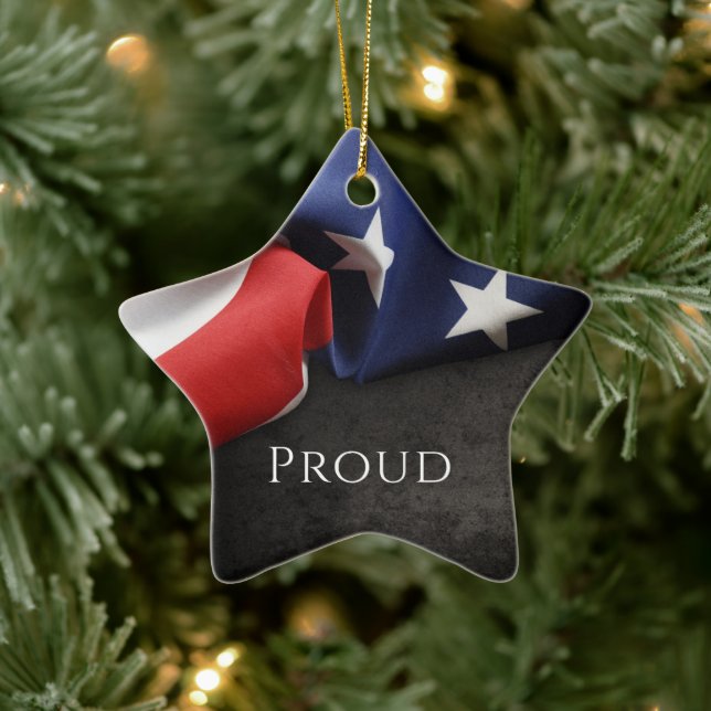 Patriotic American Flag Ceramic Tree Decoration (Tree)