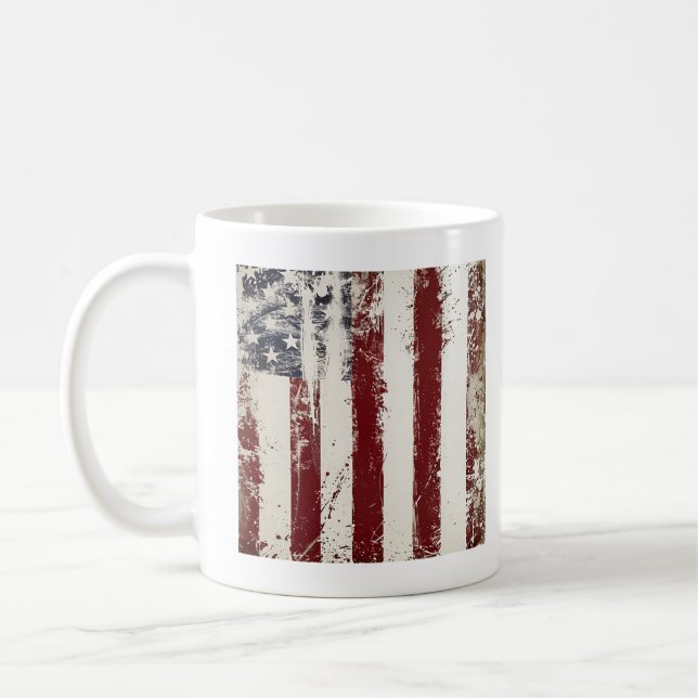 Patriotic American flag Coffee Mug (Left)