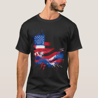 "Patriotic American Flag Colours T-Shirt