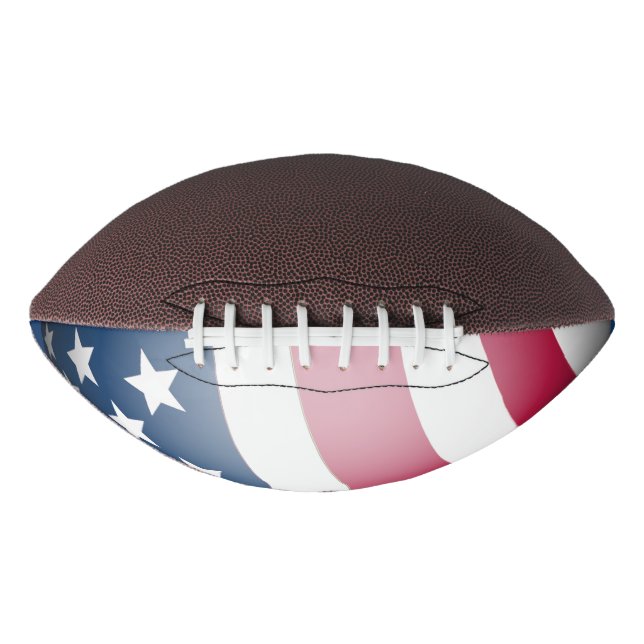 Patriotic American Flag, Cool Fun Globe American Football (Front)