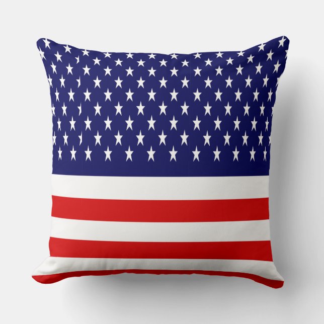 Patriotic American Flag Cushion (Front)