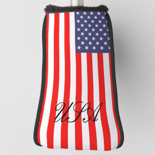 Patriotic American flag custom golf putter cover