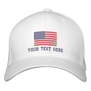 Patriotic American flag custom sports hat USA cap