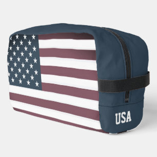 Patriotic American flag custom travel toiletry bag