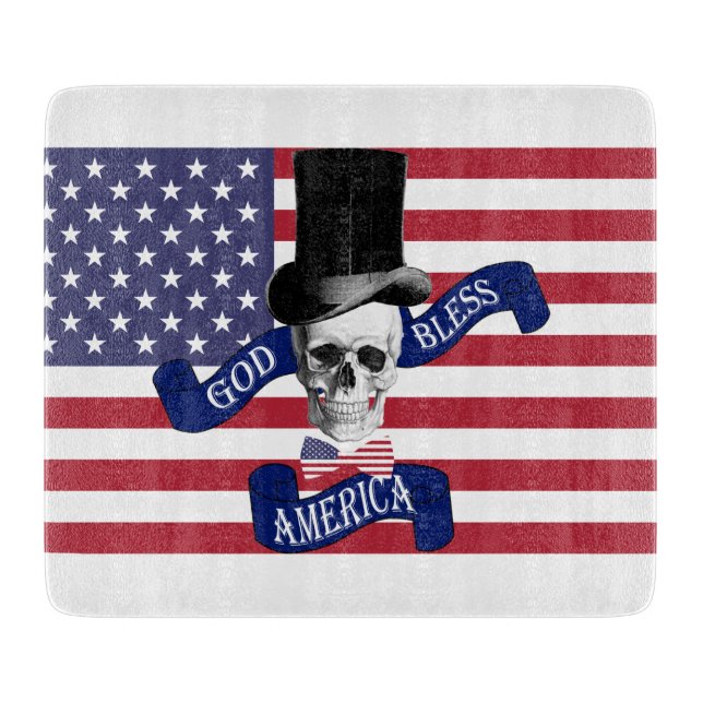 Patriotic American flag Cutting Board (Front)