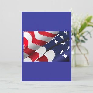 Patriotic American Flag Design Stars and Stripes  Invitation