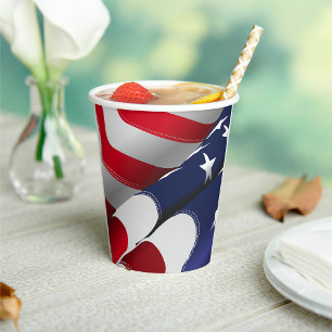 Patriotic American Flag Design Stars and Stripes  Paper Cups