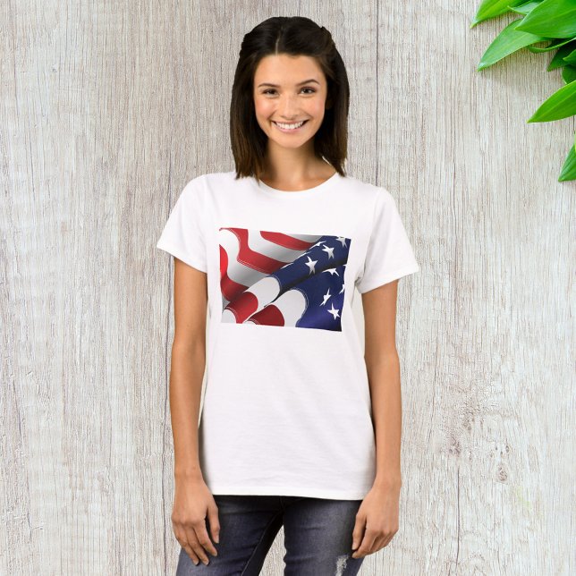 Patriotic American Flag Design Stars and Stripes  T-Shirt (Creator Uploaded)