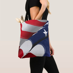 Patriotic American Flag Design Stars and Stripes  Tote Bag