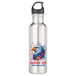Patriotic American Flag Eagle 710 Ml Water Bottle