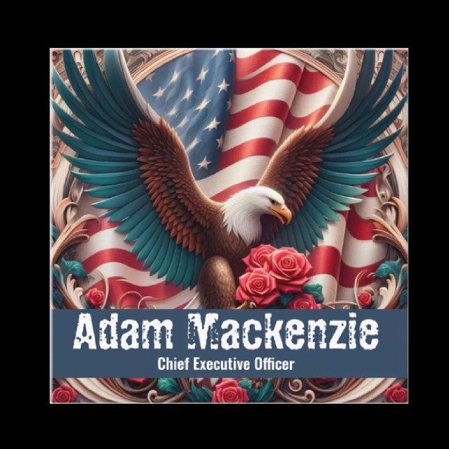 Patriotic American Flag Eagle Business Cards (Creator Uploaded)