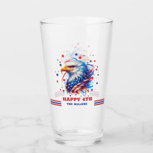 Patriotic American Flag Eagle Glass