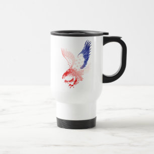 Patriotic American Flag Eagle Travel Mug