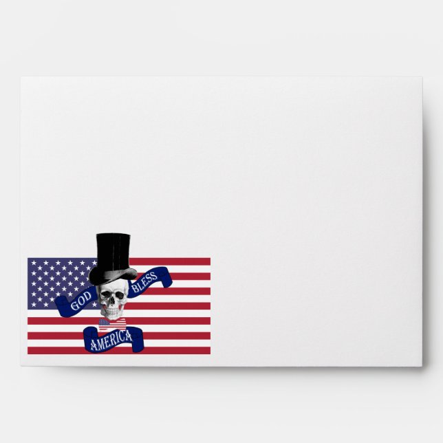 Patriotic American flag Envelope (Front)