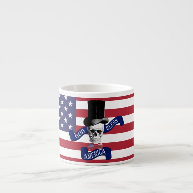 Patriotic American flag Espresso Cup (Front)