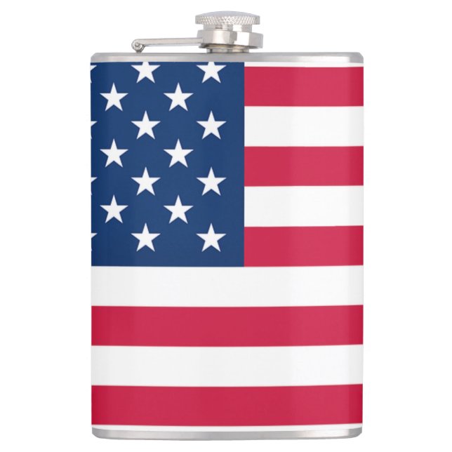Patriotic American Flag Flask (Front)