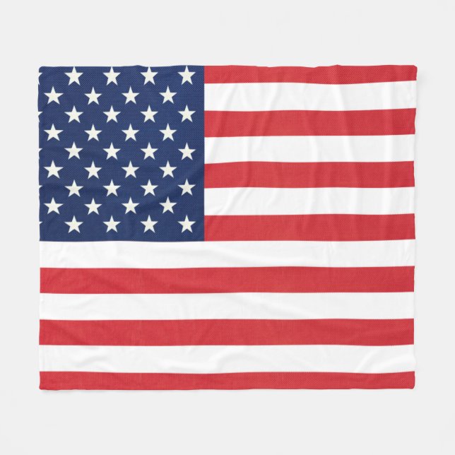 Patriotic American Flag  Fleece Blanket (Front (Horizontal))
