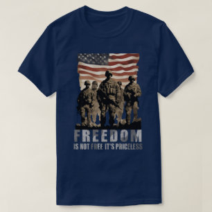 Patriotic American Flag Freedom is not free T-Shirt