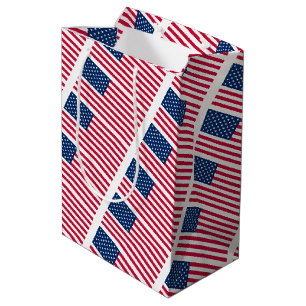 Patriotic American Flag Gift Bag USA