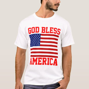 Patriotic American Flag God Bless America T-Shirt