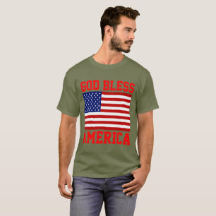 Patriotic American Flag God Bless America T-Shirt