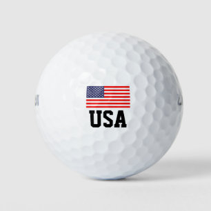 Patriotic American flag golf ball set USA pride