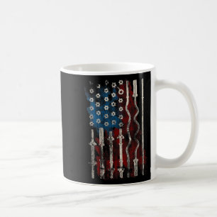 Patriotic American Flag Gym For Weight Lifters  Coffee Mug