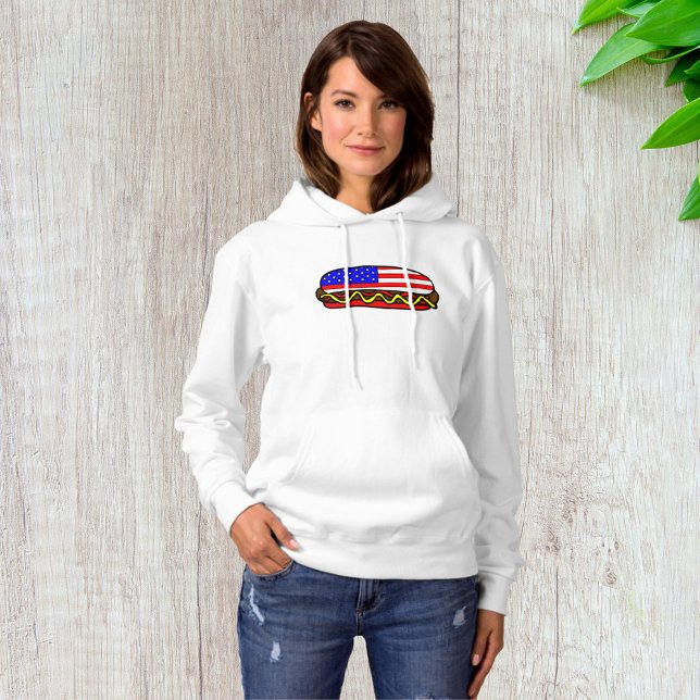 Patriotic American Flag Hot Dog  Hoodie (Creator Uploaded)