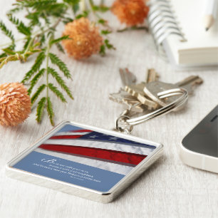 Patriotic, American Flag Key Ring