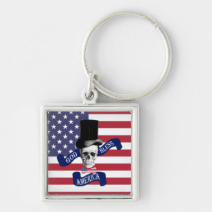Patriotic American flag Key Ring