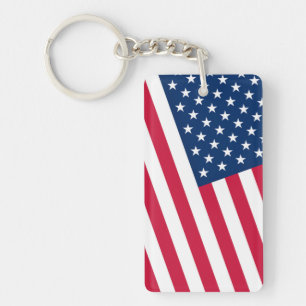 Patriotic American Flag Keychain