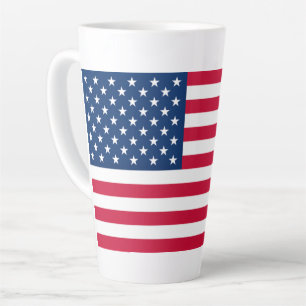 Patriotic American Flag Latte Mug