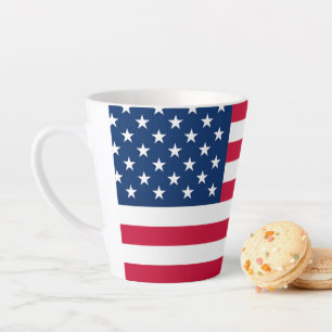 Patriotic American Flag Latte Mug Gift