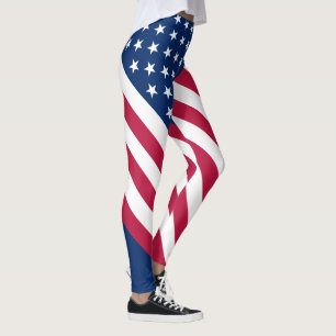 Patriotic American Flag Leggings