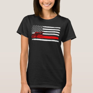 Patriotic American Flag Logger Men Womens Kids Log T-Shirt