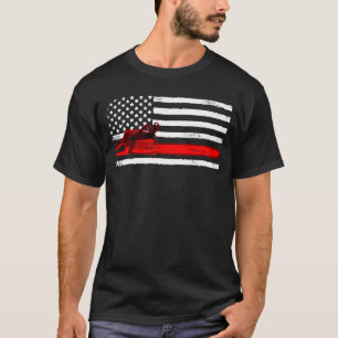 Patriotic American Flag Logger Men Womens Kids Log T-Shirt
