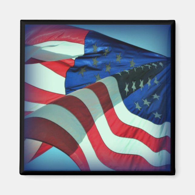Patriotic American Flag Magnet (Front)