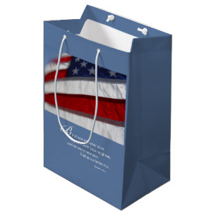 Patriotic, American Flag Medium Gift Bag