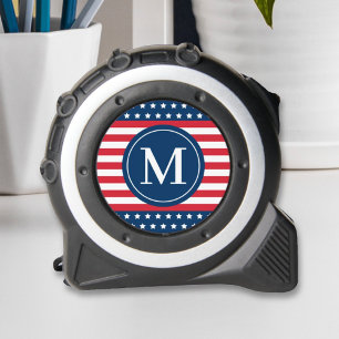 Patriotic American Flag Monogram Initial 1