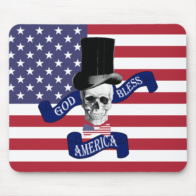 Patriotic American flag Mouse Mat (Front)
