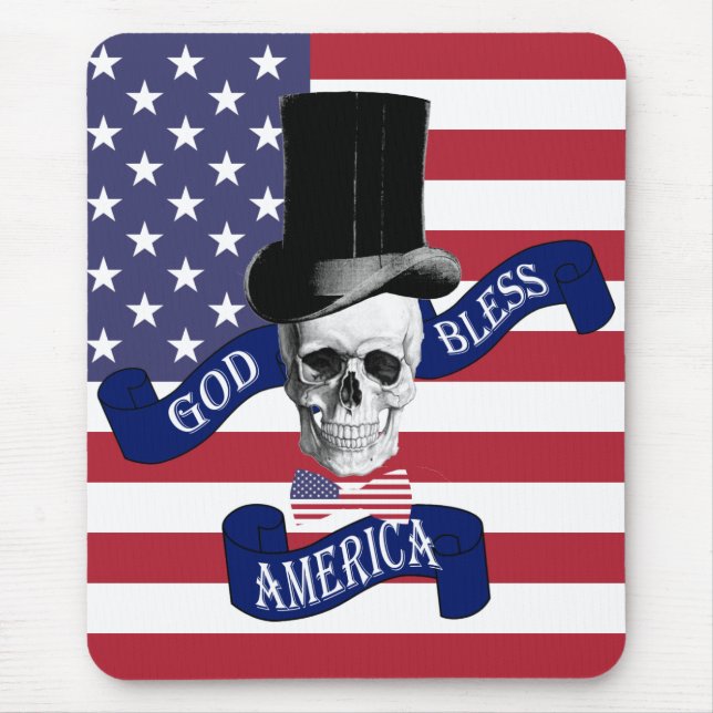 Patriotic American flag Mouse Mat (Front)