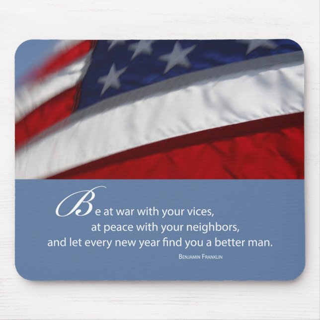 Patriotic, American Flag Mouse Mat (Front)